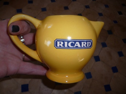 Petit pichet faience jaune - petit,