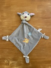 Doudou Plat DisneyLand Paris Lapin Panpan Gris Brodé Papillon Orange Bleu