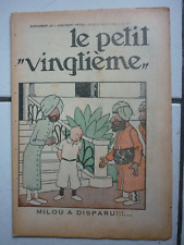 TINTIN /  LE PETIT VINGTIEME  NUM   35   / 30  AOUT   1934 / SORTIE DE  RELIURE