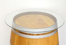 Plateau en verre rond d 80cm pour tonneau cuve tonneau fûts