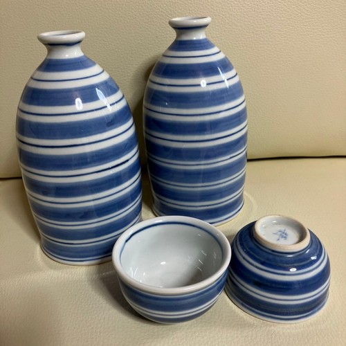 Arita céramique rayure bleu - arita,