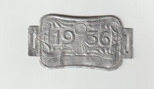 Plaque taxe fiscale de vélo - Année 1936