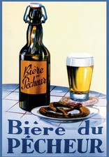 POSTER AFFICHE  BIERE PECHEUR