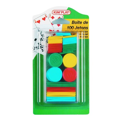 100 jetons assortiment - -,