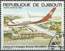 Timbre Avions Djibouti PA140 o (64373Z)