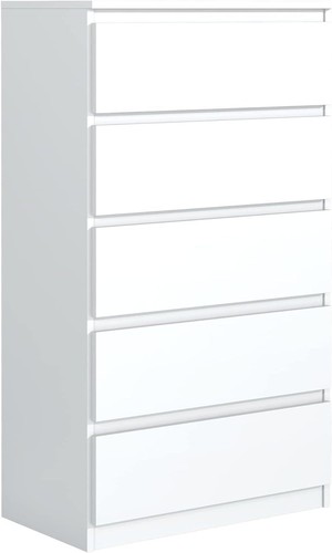 Commode blanche mat avec - mat, 5