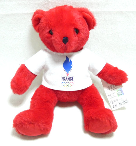 Peluche ourson rouge - peluche,