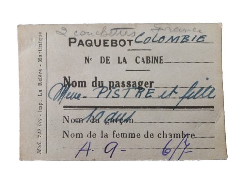 Billet croisière du - , de