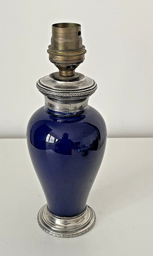 Petite lampe bleu - , sevres