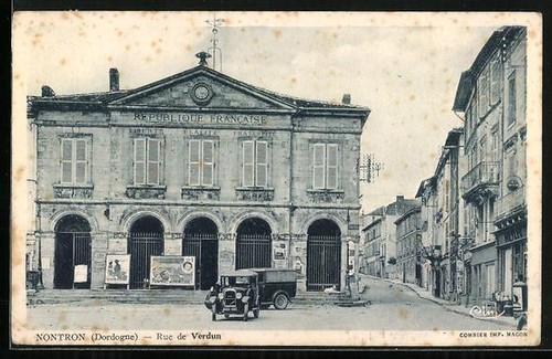 Cpa nontron dordogne rue de - nontron,