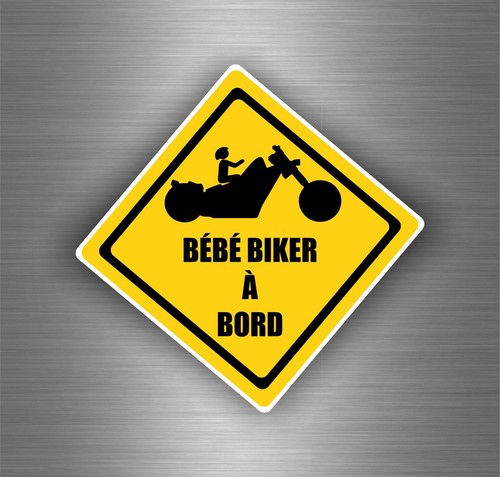 Sticker biker motard voiture - biker,