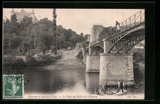 CPA Palis, Le Pont et le