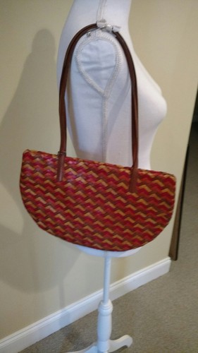 Purse faux leather rust - leather,
