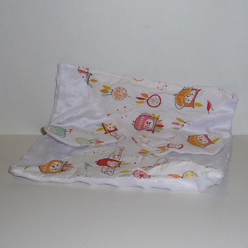 Doudou hibou chouette blanc - doudou,