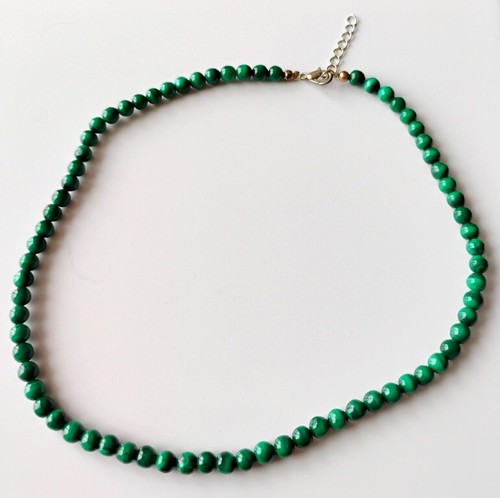 Collier perles malachite - collier, de