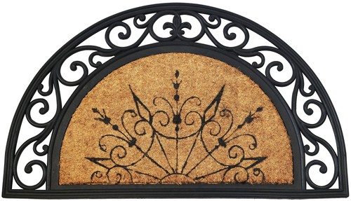 Paillasson demi lune fibre - paillasson,