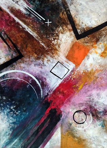 Peinture abstraite stella - peinture,