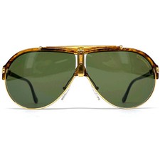 Lunettes Vintage DERAPAGE FDM C56 - Années 80 Italie - Grande - Tortue/Or - RARE