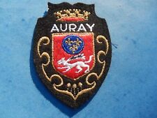 ECUSSON PATCH TISSU BRODE DORE GILT AURAY HERMINE ET LYS