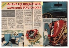 1974 DOCUMENT (ref Cim 1165 ) SIMULATEUR DE CONDUITE AUTO ECOLE  2pages
