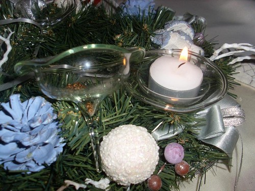 Lauscha verre porte bougies - verre, porte-bougies