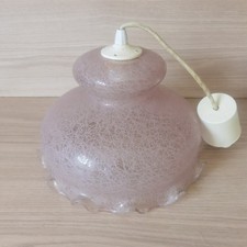 Suspension vintage verre rose