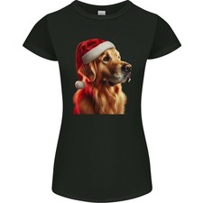 T-Shirt Femme Coupe Petite Golden Retriever Noël