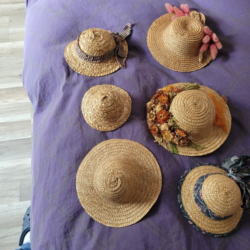 Lot chapeaux paille - lot, ancien