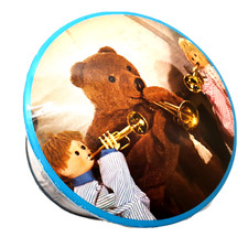 Ancien Boîte Tôle Pub Bonne Nuit les petits Nounours Bonbons Brochet 