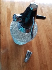  Chainmail Mesh Glass Seltzer Bottle SYPHON Spritzer,bonus 12 charge cartridges