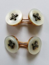 Paire boutons manchette or - de,
