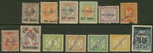 Surinam 1900 specimens - surinam, 1900-27