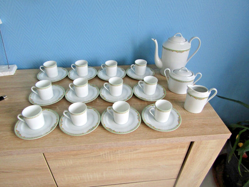 Service café porcelaine - café, en