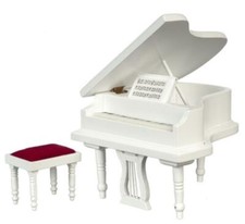 Poupées Maison Blanc Piano à