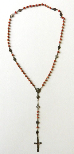 Petit chapelet corail croix