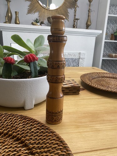 Wood candle holder - wood,