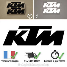 2 Stickers pour KTM Noir Réfléchissant Adhésif 10 cm par 3,1 cm Adhésif Tuning