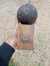 Ancienne Boule Cloutées  Pétanque Lyonnaise Monogramme BC
