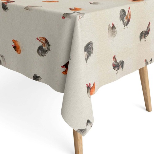 Nappe coton enduit 160 cm - nappe,