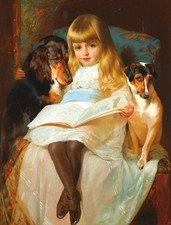 Oil painting A Favourite Story