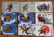 9 TELECARTES TINTIN LES