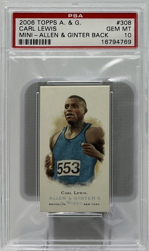 Carl lewis psa 2006 topps - psa,