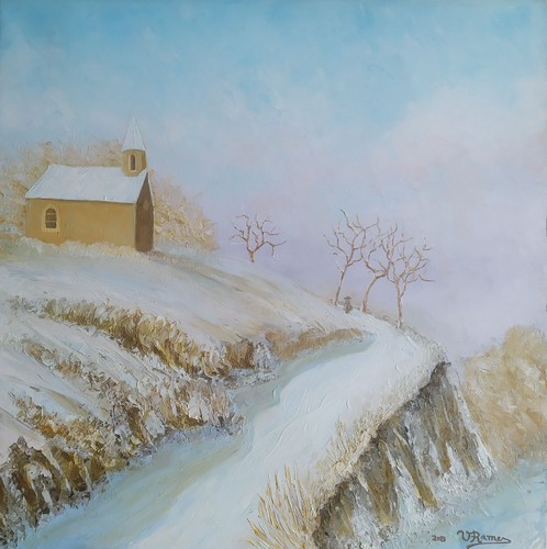 Tableau huile sur toile - ,