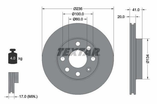 Disque frein compteur p - de,