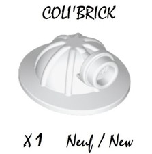 Lego 98289 - 1x Casque Mineur / Minifig Helmet Mining Head Lamp - White - NEUF