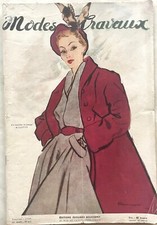 Modes et Travaux n° 577 Janvier 1949 revue couture tricot mode Création LANVIN