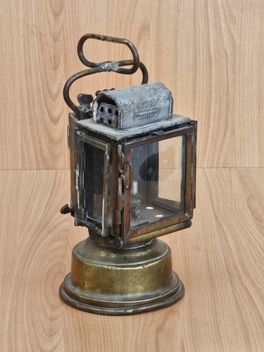 Ancienne lampe sncf laiton - ancienne,