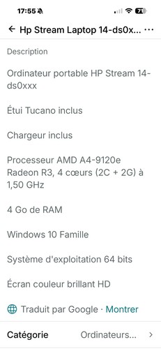 Ordinateur portable - portable, hp
