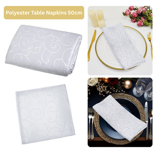 Noël blanc polyester table - noël,