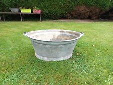 Grande bassine Ovale jardinière zinc galva ancien  nenuphar Déco Jardin